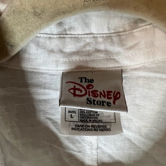 Vintage Disney Store Lady & The Tramp Embroidered White Shirt 90s RARE - Picture 6 of 9